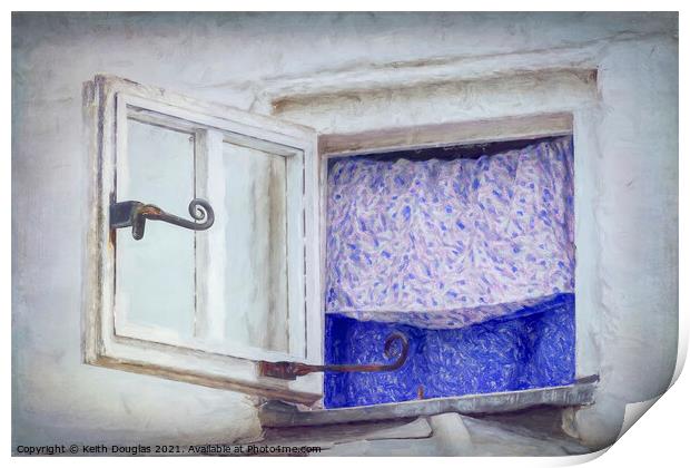 Open Window - Blue Print by Keith Douglas