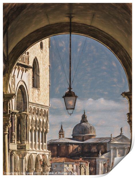 Through A Venetian Archway Print by Ian Lewis