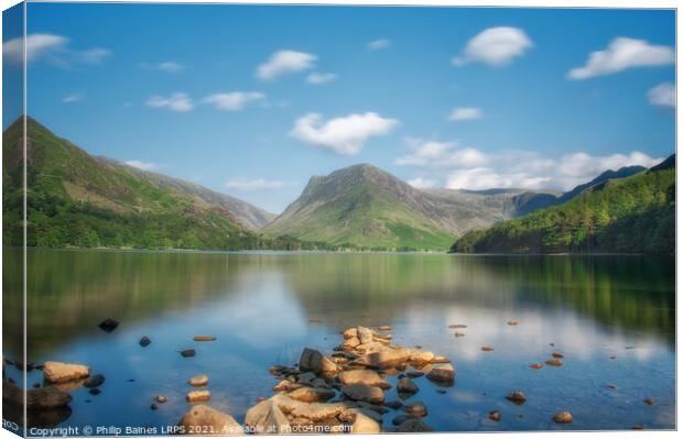 Buttermere Reflections Canvas Print by Philip Baines