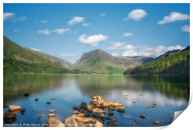 Buttermere Reflections Print by Philip Baines
