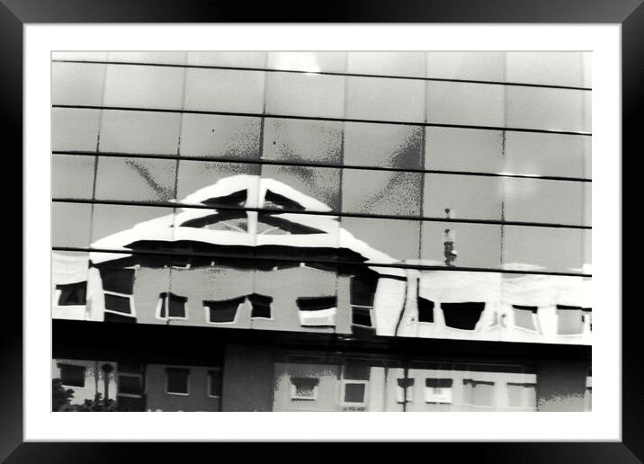 Lomography - reflection and modern architecture Framed Mounted Print by Jose Manuel Espigares Garc