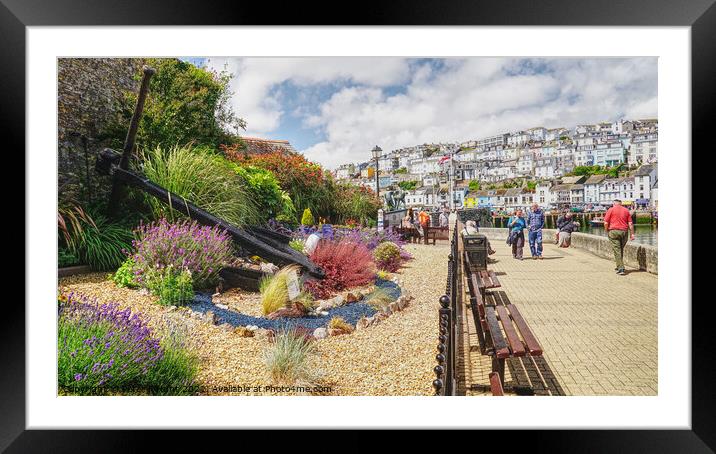 Brixham The Walkway Framed Mounted Print by Peter F Hunt