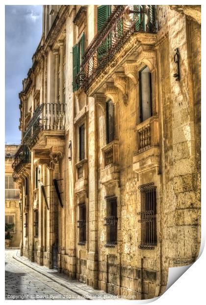  Streets Of Malta  Print by David Pyatt