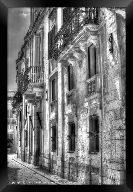 Maltese Streets Mdina Framed Print by David Pyatt