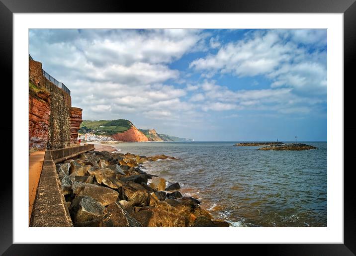 Coastline at Sidmouth    Framed Mounted Print by Darren Galpin