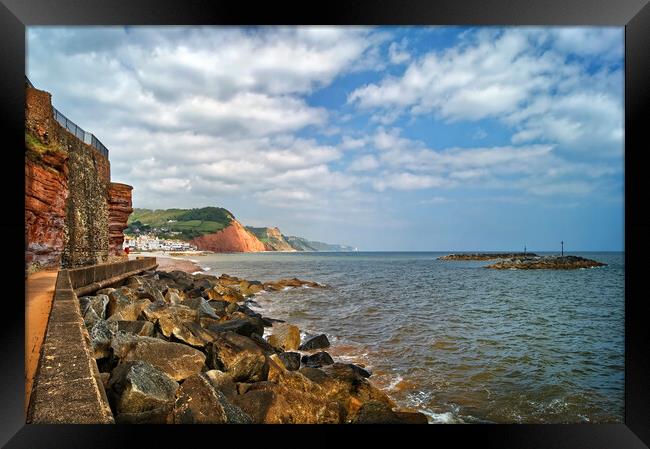Coastline at Sidmouth    Framed Print by Darren Galpin