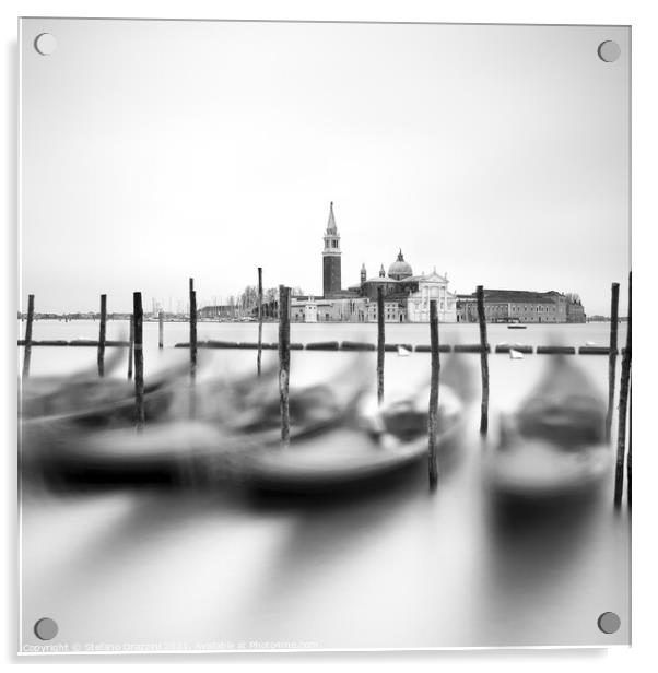 San Giorgio and Gondolas in Venice (2010) Acrylic by Stefano Orazzini