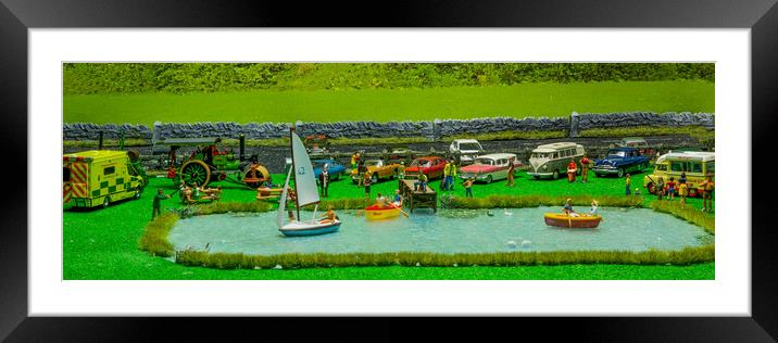 Classic Car Rally Panorama Framed Mounted Print by Steve Purnell