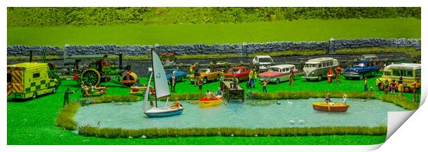 Classic Car Rally Panorama Print by Steve Purnell