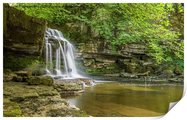 West Burton Waterfall Yorkshire Dales  Print by Nick Jenkins