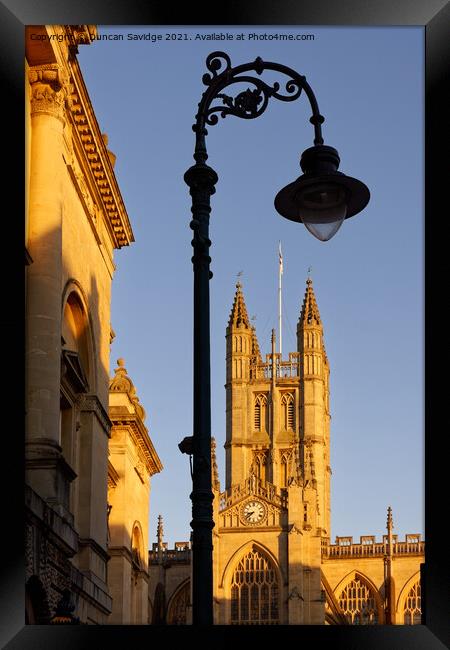 Golden Bath Abbey Framed Print by Duncan Savidge