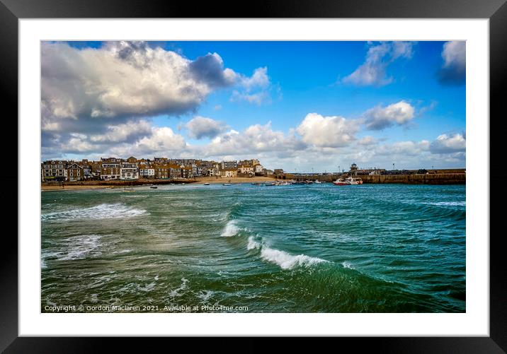 St Ives Cornwall Framed Mounted Print by Gordon Maclaren