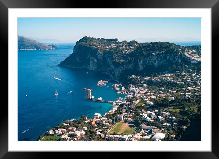 Marina Grande on Capri Island From Above Framed Mounted Print by Dietmar Rauscher