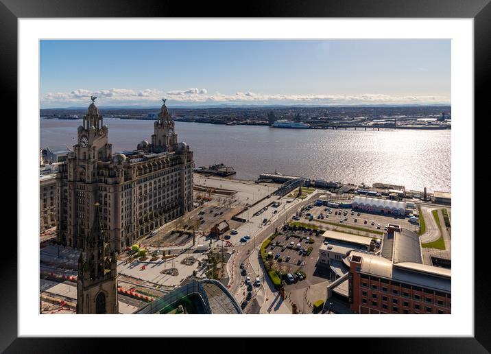 Liverpool Waterfront Framed Mounted Print by Dave Wood
