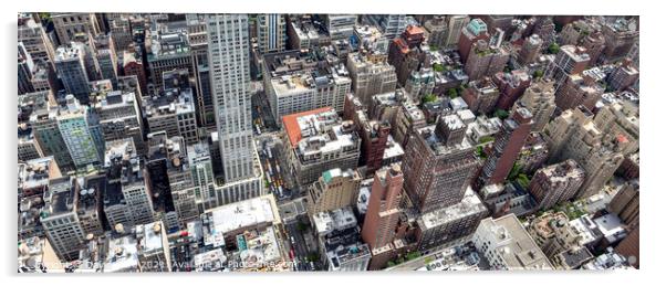 Manhattan Roofs Acrylic by David Hare