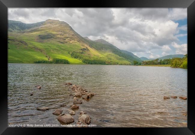 Buttermere, looking towards High Stile and Red Pik Framed Print by Philip Baines