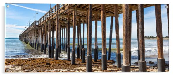 Ventura Pier, California. Acrylic by David Hare