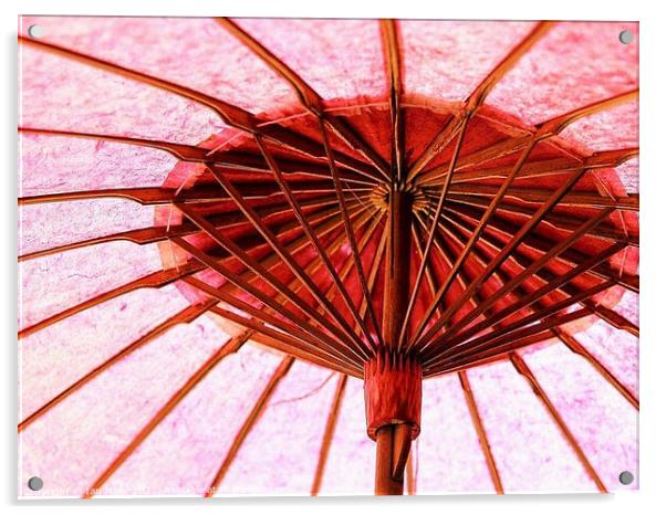 Umbrella at work. Acrylic by Ian Miller