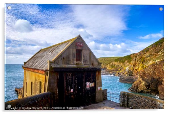 The Old Lifeboat Station, Lizard, Cornwall Acrylic by Gordon Maclaren