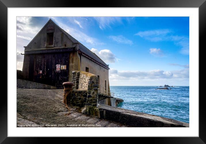 The old lifeboat station at Lizard Point in Cornwall  Framed Mounted Print by Gordon Maclaren