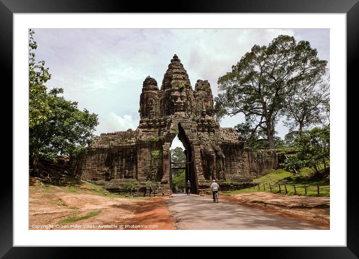 Angkor Thom North Gate, Cambodia Framed Mounted Print by Ian Miller