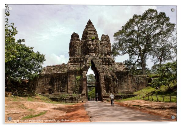 Angkor Thom North Gate, Cambodia Acrylic by Ian Miller