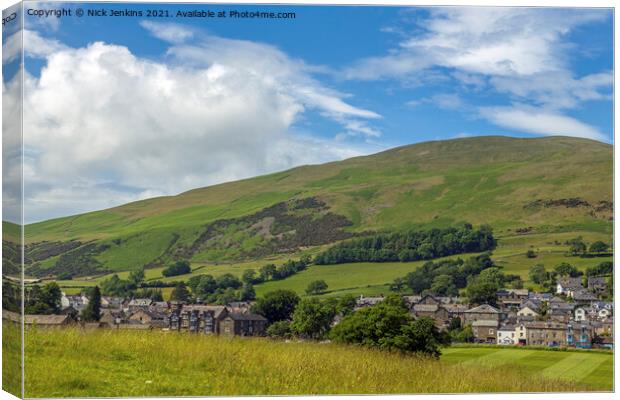 Winder Hill Sedbergh Yorkshire Dales in Summer Canvas Print by Nick Jenkins