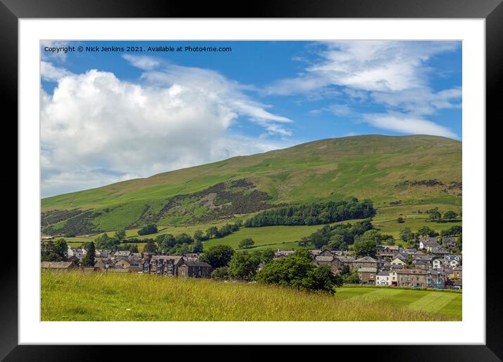 Winder Hill Sedbergh Yorkshire Dales in Summer Framed Mounted Print by Nick Jenkins