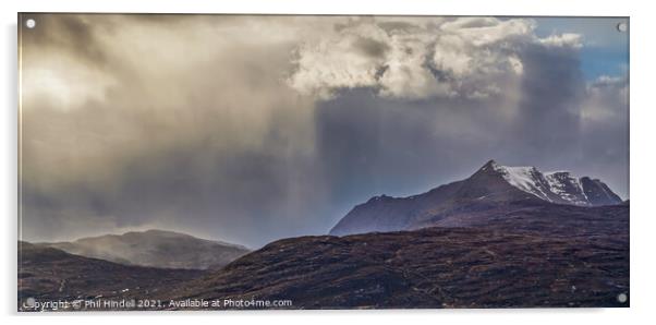 Ben Mor Coigach Acrylic by Phil Hindell