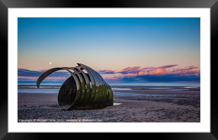 Moon over Mary`s shell Framed Mounted Print by Richard Perks