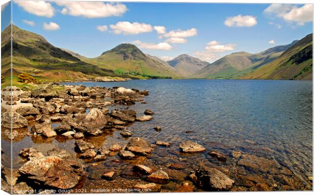 Wast water in the Lakes UK Canvas Print by Philip Gough