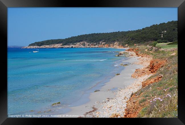 Coastline of Minorca Framed Print by Philip Gough