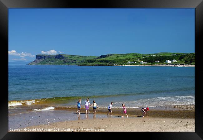 Summer Holiday at Ballycastle Framed Print by David McFarland