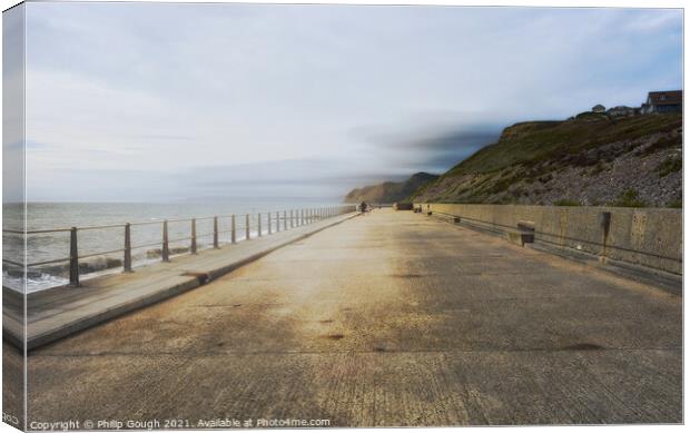 Walking at West Bay Canvas Print by Philip Gough