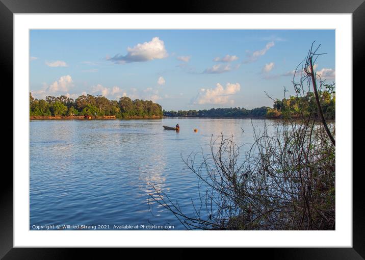 The Mae Nam Mun River in Ubon Ratchathani Thailand Asia Framed Mounted Print by Wilfried Strang