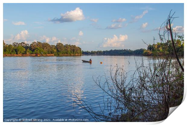 The Mae Nam Mun River in Ubon Ratchathani Thailand Asia Print by Wilfried Strang