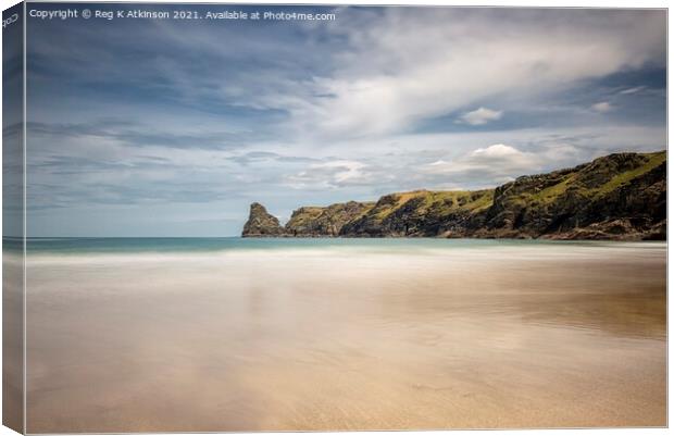 Bossiney Cove Canvas Print by Reg K Atkinson