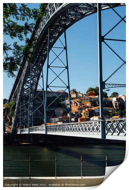 Ponte Luis I (Dom Luis I bridge) with view of the Ribeira district Print by Mehul Patel