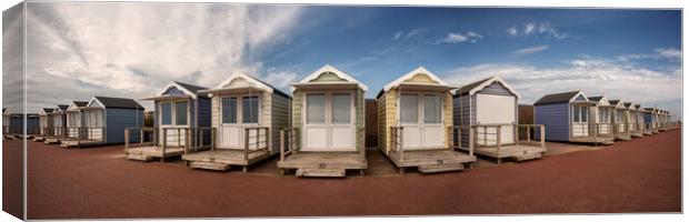 Beach Hut at St Annes Canvas Print by Roger Green
