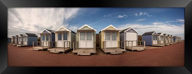 Beach Hut at St Annes Framed Print by Roger Green
