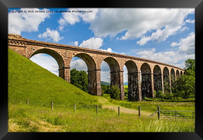 Disused Arched Railway Viaduct Firbank Cumbria Framed Print by Nick Jenkins