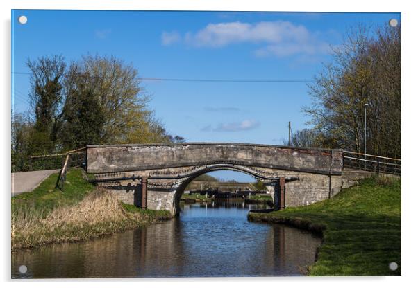 Canal lock seen through a bridge  Acrylic by Jason Wells