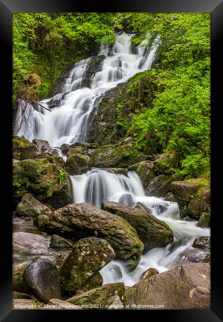 Torc Waterfall, Kerry, Ireland Framed Print by Christian Lademann