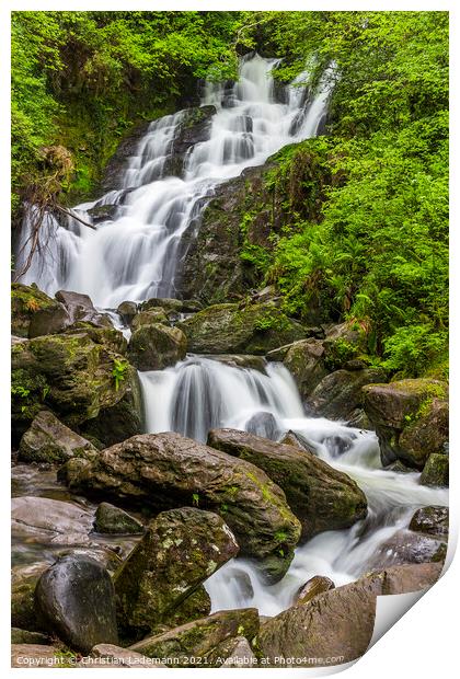 Torc Waterfall, Kerry, Ireland Print by Christian Lademann