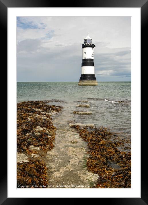 Lighthouse Penmon Point Framed Mounted Print by Ian Miller