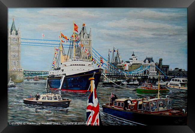 Britannia in the upper pool, For the Silver Jubilee 1977 Framed Print by Mackenzie Moulton