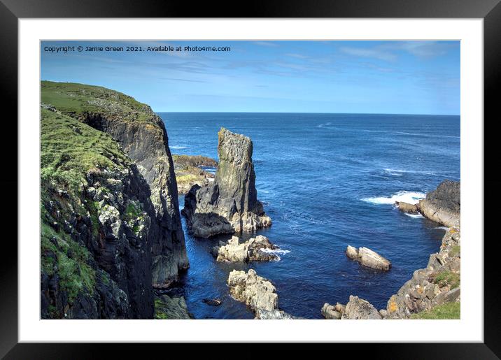 Sea Stack Framed Mounted Print by Jamie Green