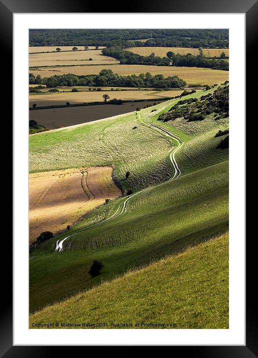 Long Man Path Framed Mounted Print by Matthew Bates