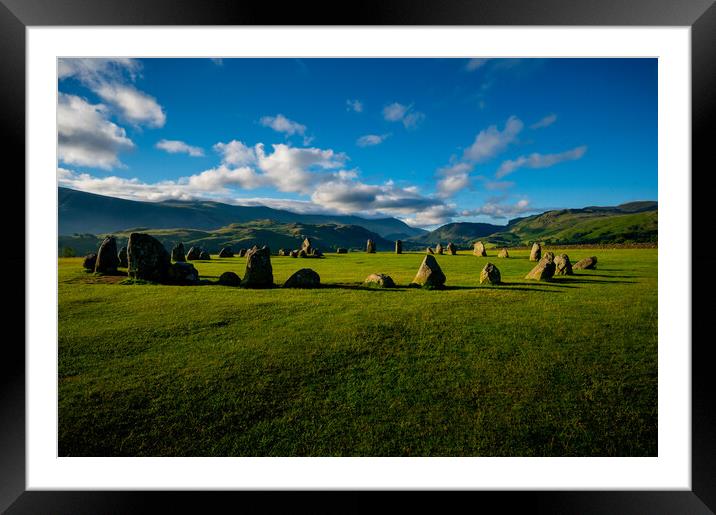 Castlerigg Stone Circle Cumbria Framed Mounted Print by Michael Brookes
