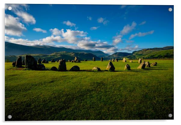 Castlerigg Stone Circle Cumbria Acrylic by Michael Brookes